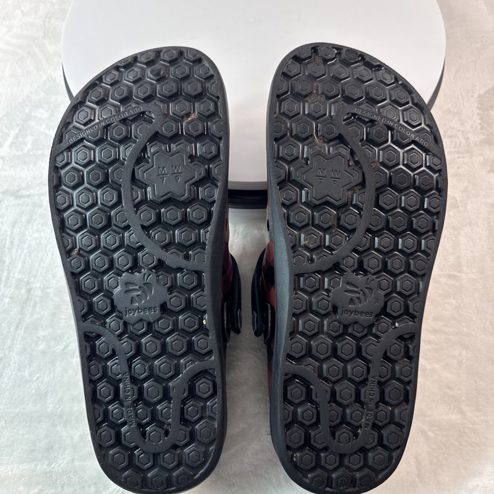 Joybees Lined Black/ Red Clogs M 7/ W 9 - Picture 6 of 6